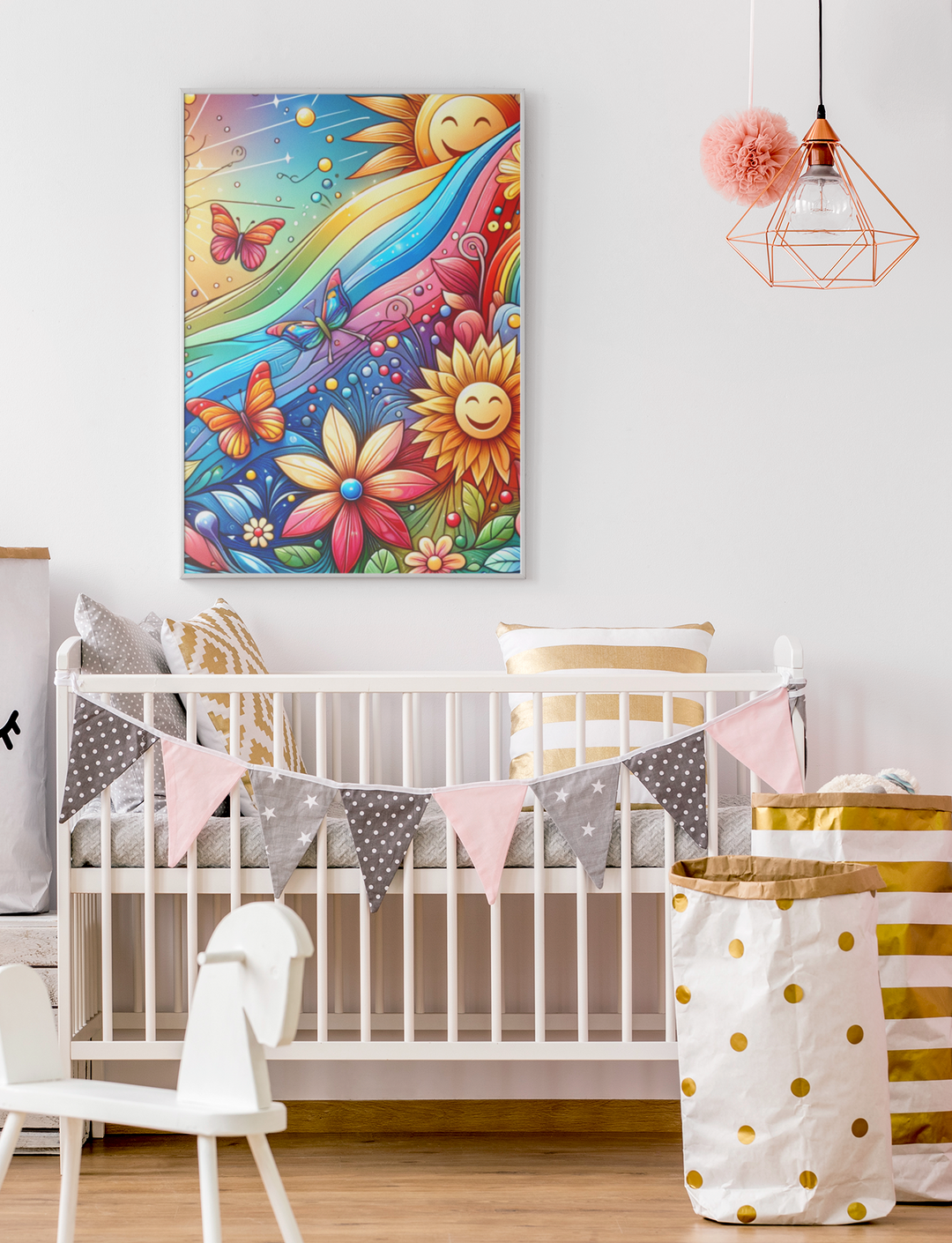 Bring Good Vibes into Your Nursery with Three Diamonds Designs' Positivity-Charged Love Canvas Print