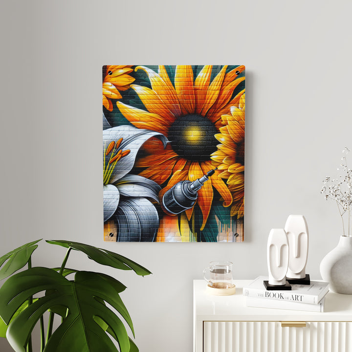 Triune Blooms Harmony |  Flower Trio |Acrylic Wall Panel