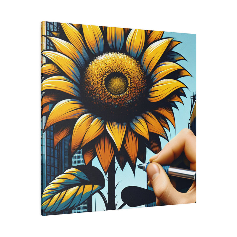Golden Halo Embrace - Sunflower  CANVAS ART