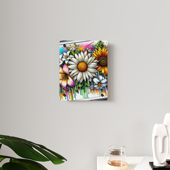 Blooming Symphony of Three |  Flower Trio |Acrylic Wall Panel