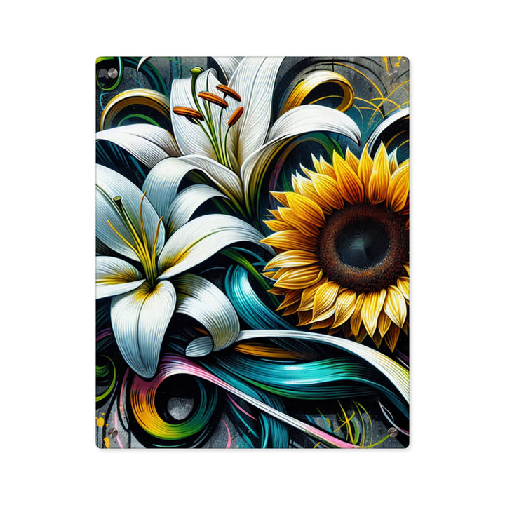 Floral Family Triptych |  Flower Trio |Acrylic Wall Panel