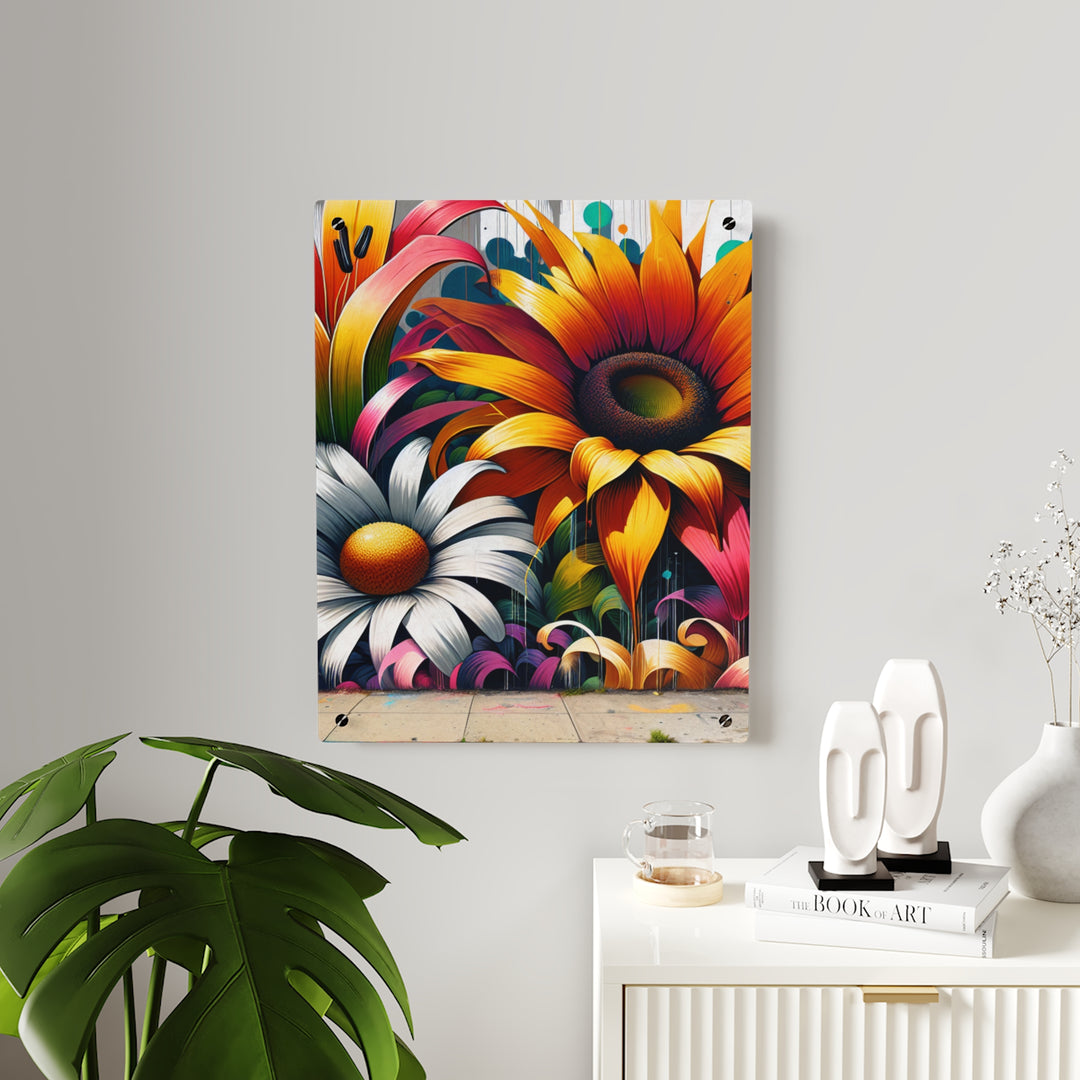 Bouquet Symphony in Three Movements |  Flower Trio |Acrylic Wall Panel