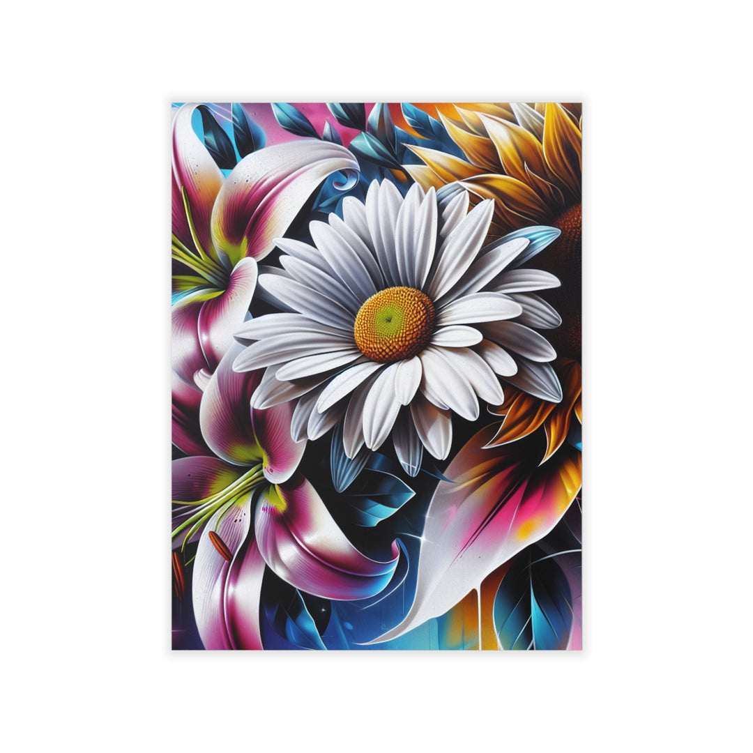 Blooming Embrace Floral Array  | Flower TRI| WALL DECAL