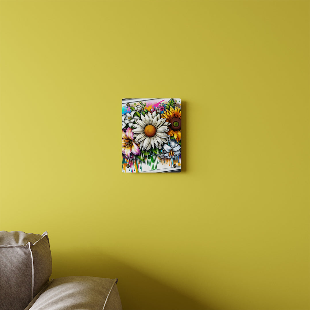 Blooming Symphony of Three |  Flower Trio |Acrylic Wall Panel