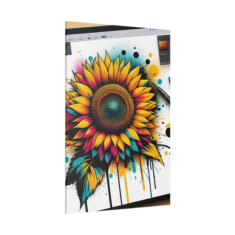 Solstice Blaze Sunflower - Sunflower  CANVAS ART