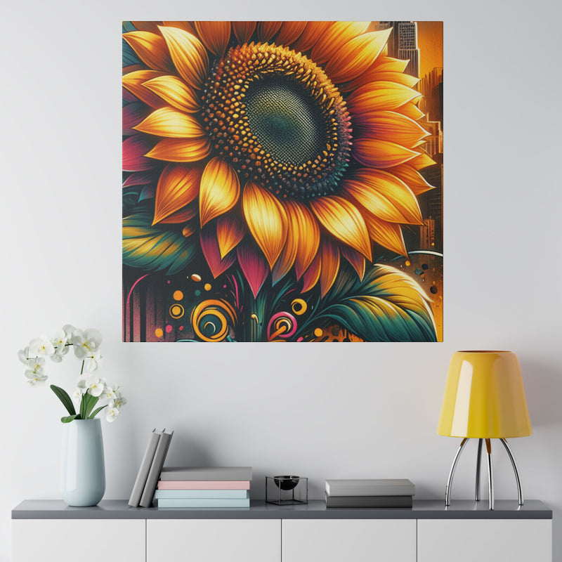 Infinite Radiance Sunflower - Sunflower  CANVAS ART
